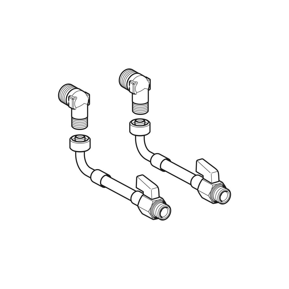 Geberit Wasseranschlussset unten, für Geberit Monolith Sanitärmodul für Bidet, Höhe ... GEBERIT-131078001 4025416166184 (Abb. 3)