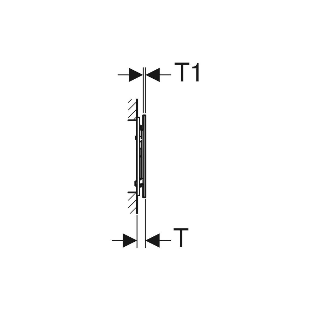 Geberit Sigma 70 Drückerplatte, 2-Mengen-Spülung, für Sigma Unterputzspülkasten 12cm... GEBERIT-115620JL1 4025410947062 (Abb. 7)
