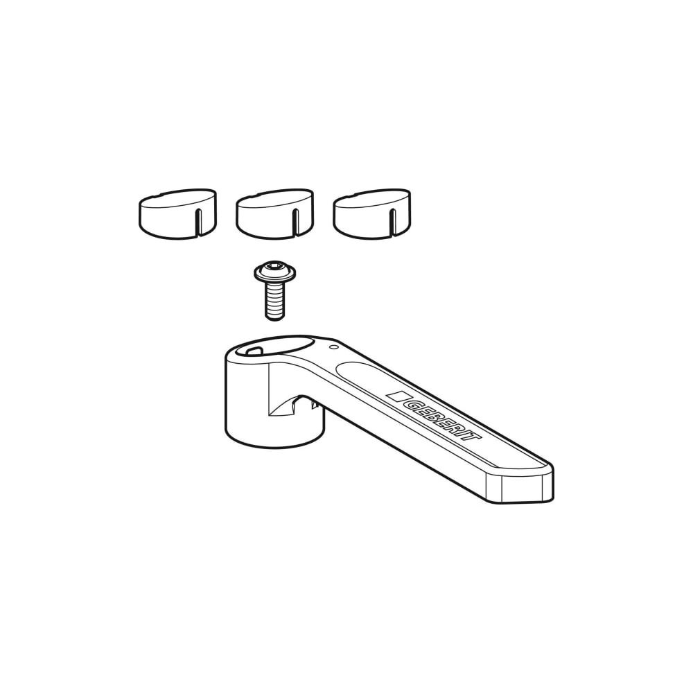 Geberit Set Betätigungshebel für Kugelhahn DN 40/50... GEBERIT-242804001 4025416217480 (Abb. 3)
