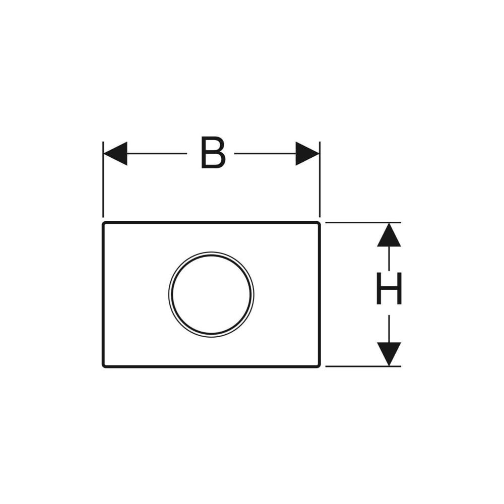 Geberit Sigma 10 WC-Steuerung elektronisch Batterie, 2-Mengen, mattverchromt, Hochgl... GEBERIT-115908KN6 4025410532077 (Abb. 6)
