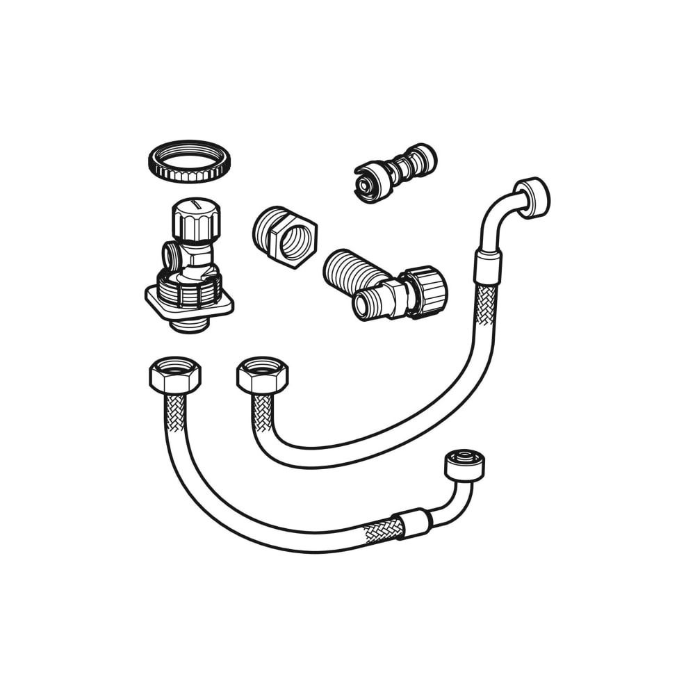 Geberit Wasseranschlussset hinten Mitte zu Monolith Sanitärmodul für WC 114cm... GEBERIT-131077001 4025416166177 (Abb. 3)