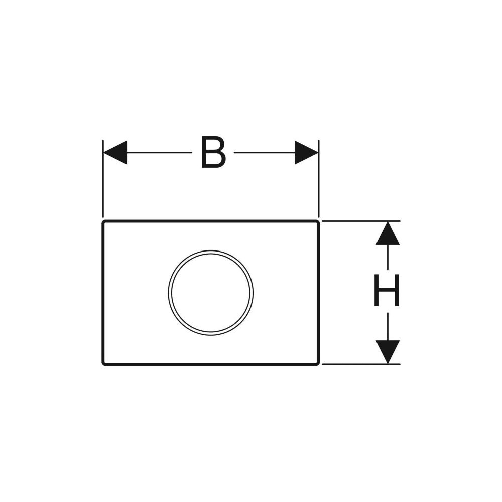 Geberit Sigma 10 WC-Steuerung elektronisch Netz, 2-Mengen, mattverchromt, Hochglanz ... GEBERIT-115907KN6 4025410531155 (Abb. 6)