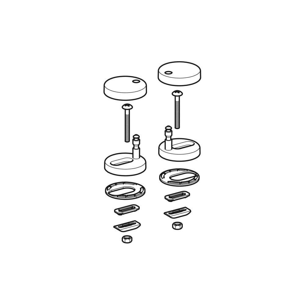 Geberit Set Fixierbolzen für WC-Sitz Quick-Release-Scharniere mit zentraler Entriege... GEBERIT-244177001 4025410677464 (Abb. 3)