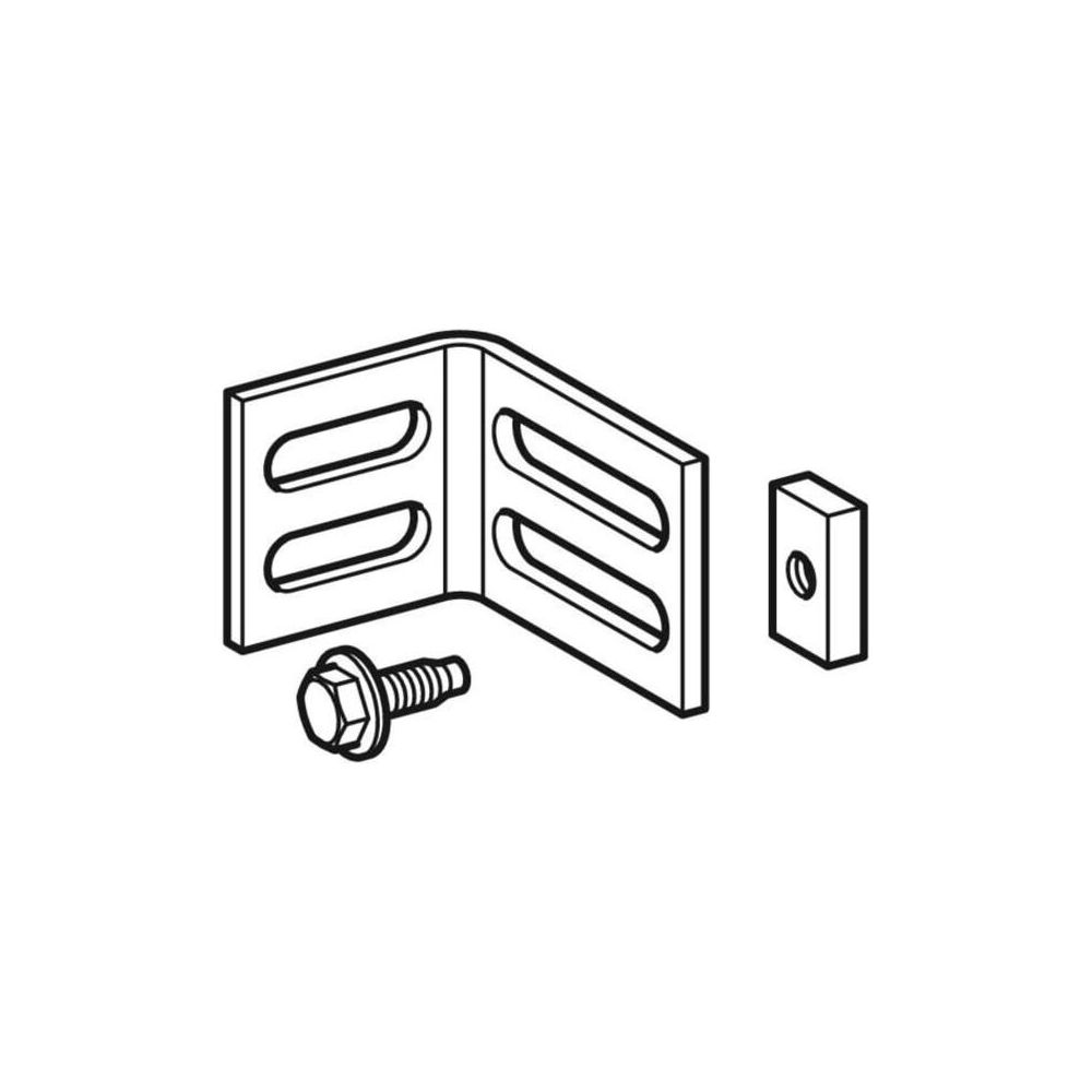 Geberit Befestigungswinkel für Geberit Duofix Element für Massivbau... GEBERIT-244206001 4025410682949 (Abb. 1)