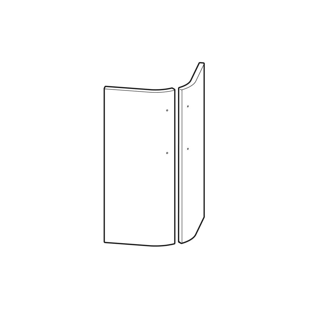 Geberit Set Türen für Unterschrank für Eckwaschtisch, Weiß, Breite Waschtisch 45cm... GEBERIT-595570000 4022009334548 (Abb. 1)