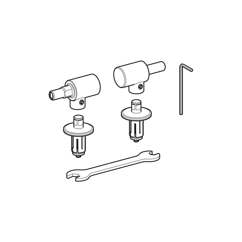 Geberit Set Scharniere für Flow Urinaldeckel, Absenkautomatik, 2 Stück... GEBERIT-598059000 4022009288520 (Abb. 3)