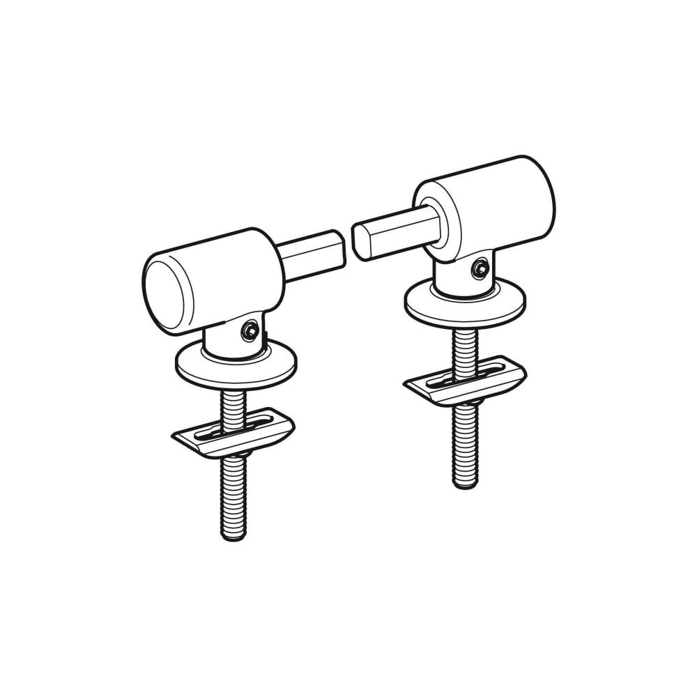 Geberit Set Scharniere für WC-Sitz Befestigung von oben, Absenkautomatik, 2 Stück... GEBERIT-598035000 4022009311853 (Abb. 3)