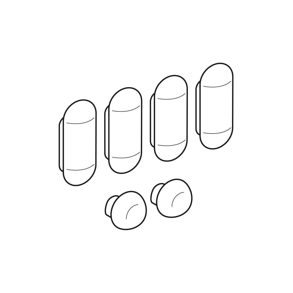 Geberit Prima CDI Set Puffer für WC-Sitz, 6 Stück... GEBERIT-598111000 4022009291889 (Abb. 3)