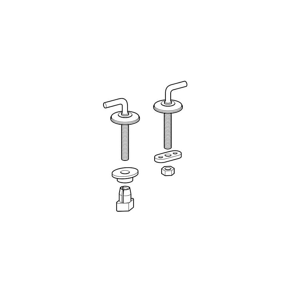 Geberit Set Scharniere für WC-Sitz Befestigung von unten, Edelstahl... GEBERIT-598051000 4022009339390 (Abb. 3)