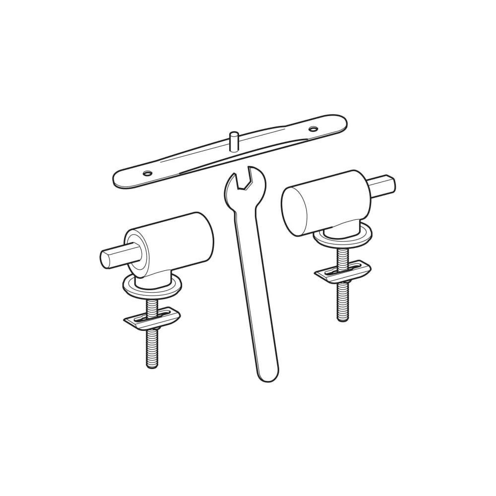 Geberit Acanto Set Scharniere für WC-Sitz, Absenkautomatik, Quick-Release mechanisch... GEBERIT-244202001 4025410529657 (Abb. 4)
