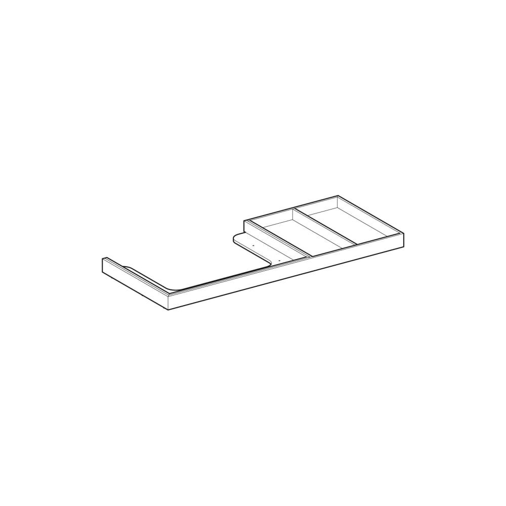 Geberit Aufsatz Waschtisch-Platte für Unterschrank mit Ablage links, mit Glasplatte ... GEBERIT-595558000 4022009325911 (Abb. 1)