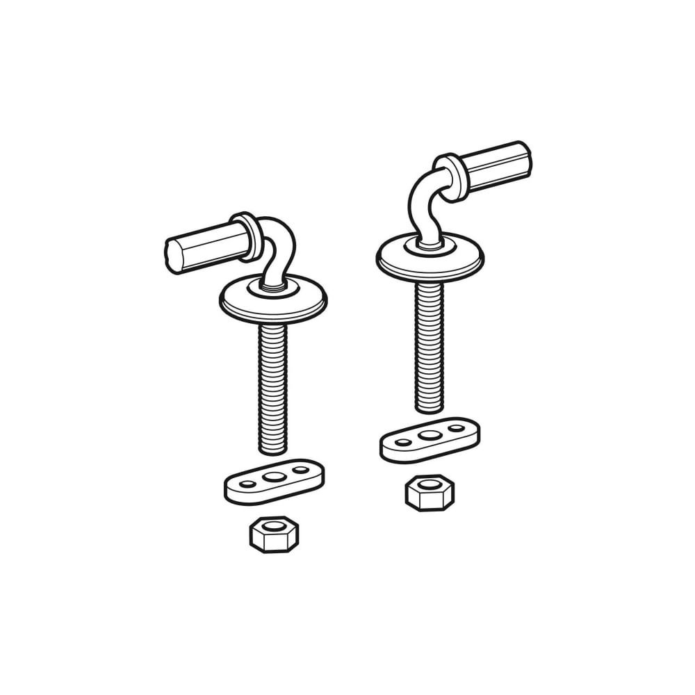 Geberit Set Scharniere für Bambini WC-Sitz Befestigung von unten, 2 Stück... GEBERIT-598015000 4022009195354 (Abb. 3)