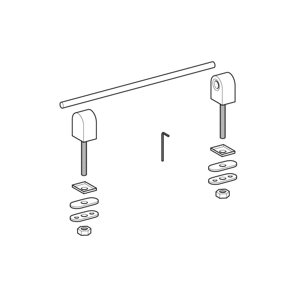 Geberit Renova Comfort Set Scharniere für WC-Sitz Befestigung von unten, 2 Stück... GEBERIT-598070000 4022009318197 (Abb. 4)