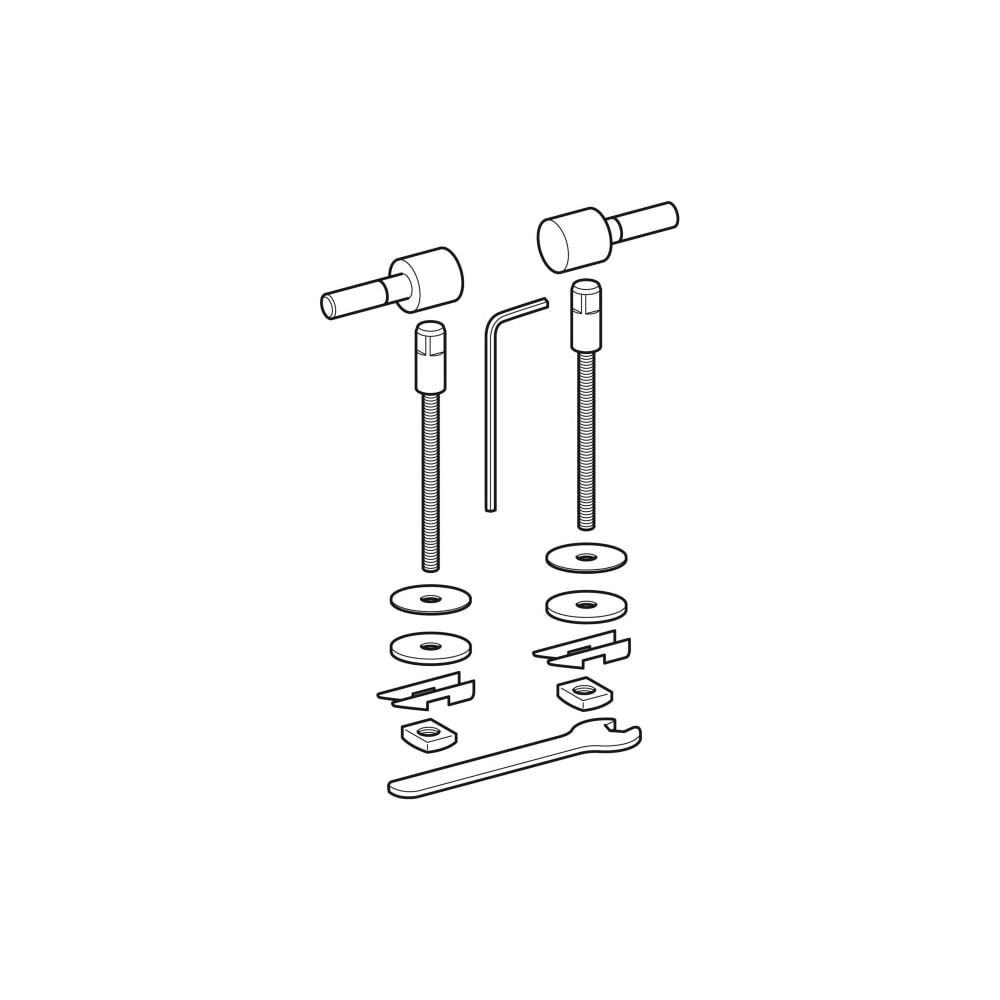 Geberit Set Scharniere für Renova Nr. 1 Comprimo WC-Sitz, 2 Stück... GEBERIT-598126000 4022009216509 (Abb. 3)