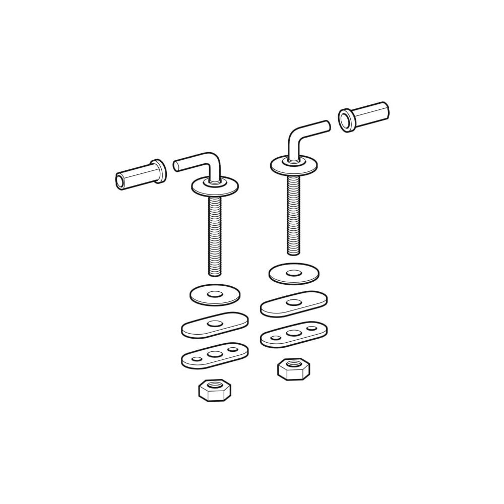 Geberit Set Scharniere für WC-Sitz Xeno, Plus4, Befestigung von unten... GEBERIT-598133000 4022009291865 (Abb. 3)