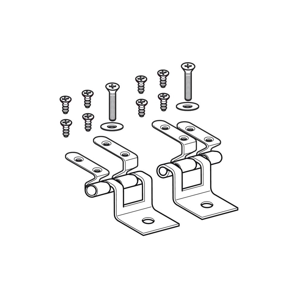 Geberit Set Scharniere für WC-Sitz Befestigung von vorne, 2 Stück... GEBERIT-598180000 4022009218008 (Abb. 3)