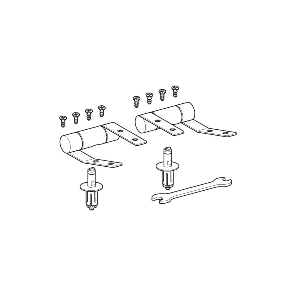 Geberit Set Scharniere für WC-Sitz Cassini, Cotta, Befestigung von oben... GEBERIT-598181000 4022009284041 (Abb. 3)