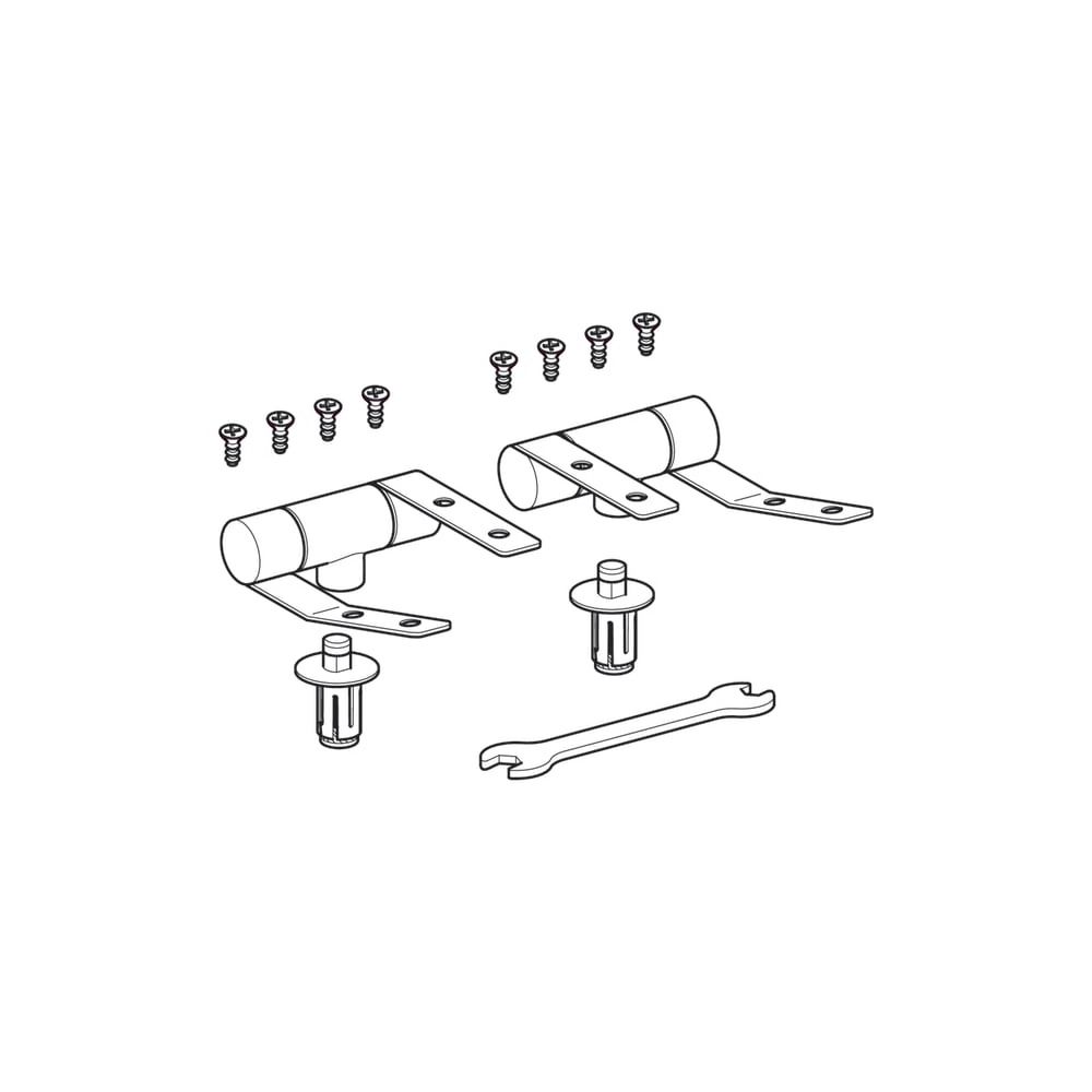 Geberit Set Scharniere für WC-Sitz, Absenkautomatik, 2 Stück... GEBERIT-598182000 4022009284058 (Abb. 3)