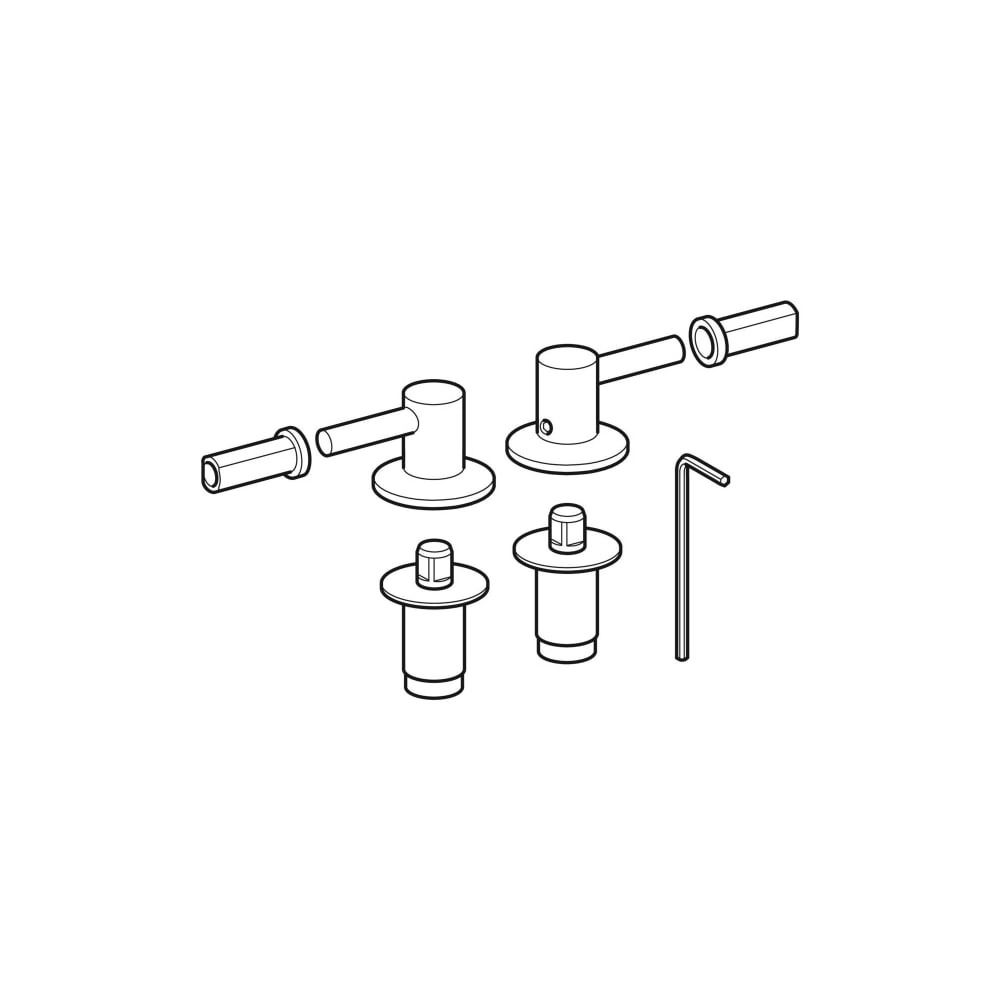 Geberit Set Scharniere für WC-Sitz 500 by Citterio... GEBERIT-598130000 4022009221657 (Abb. 3)