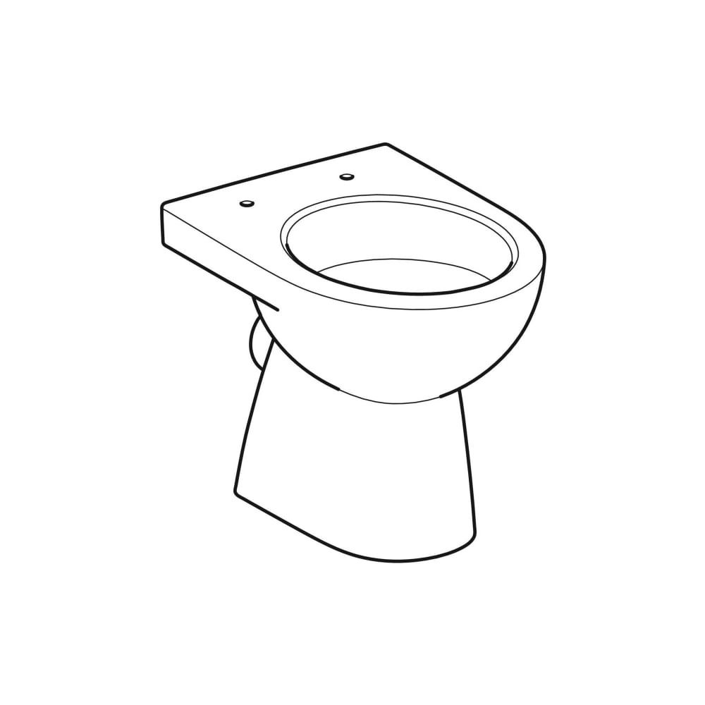 Geberit Renova Stand-WC Tiefspüler, Abgang horizontal, teilgeschlossene Form, Tiefe ... GEBERIT-500810012 4025410695826 (Abb. 3)