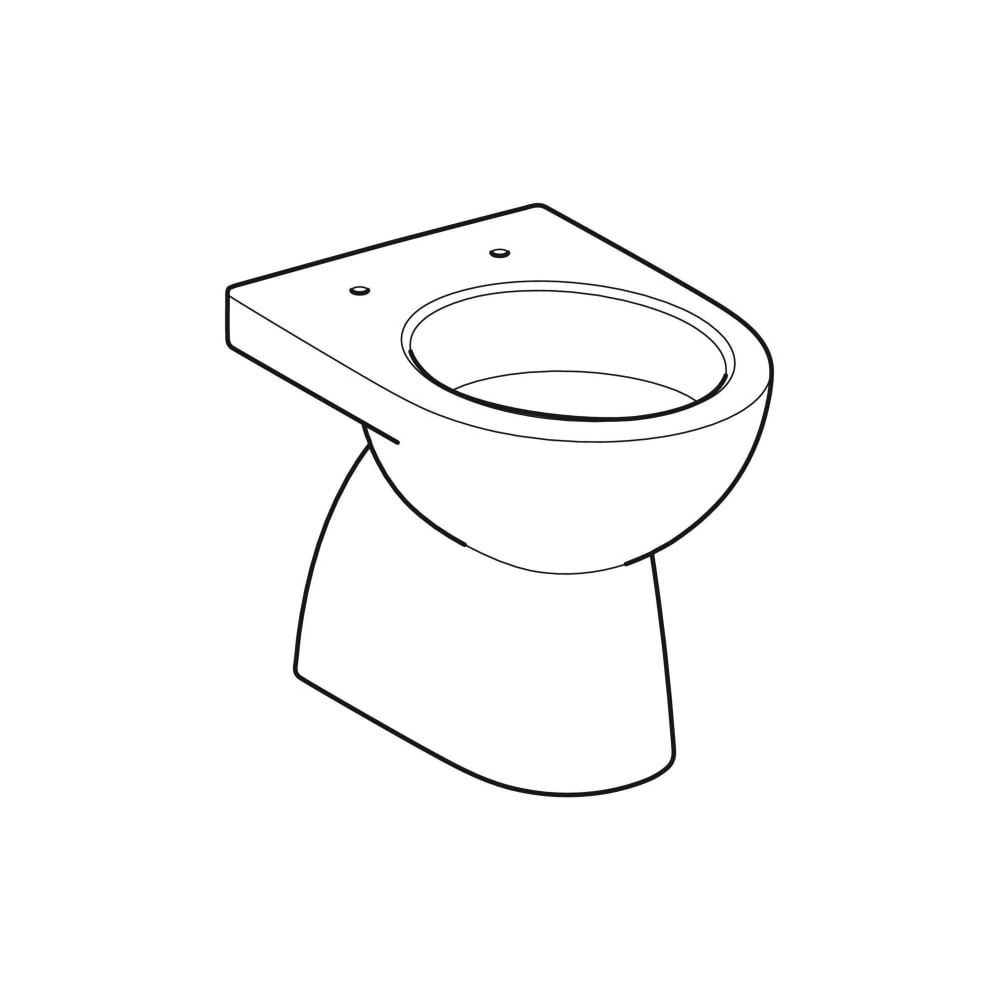 Geberit Renova Stand-WC Tiefspüler, Abgang vertikal, teilgeschlossene Form, Tiefe 53... GEBERIT-500811012 4025410695802 (Abb. 3)