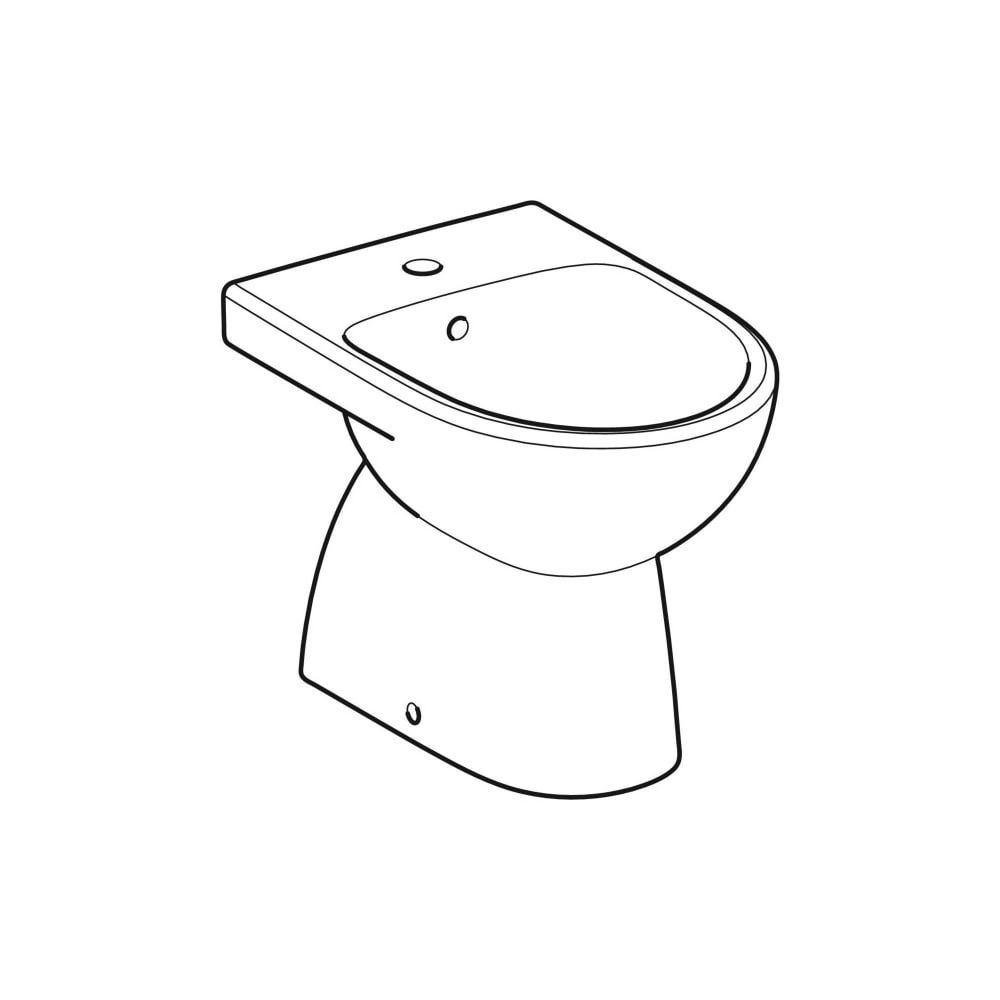 Geberit Renova Standbidet teilgeschlossene Form, Tiefe 52cm, Überlauf sichtbar, Weiß... GEBERIT-500812018 4025410712462 (Abb. 3)