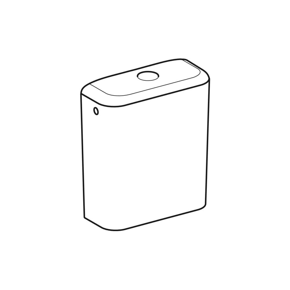 Geberit iCon Aufputzspülkasten aufgesetzt, 2-Mengen-Spülung, Wasseranschluss seitlic... GEBERIT-229420600 4022009332551 (Abb. 3)