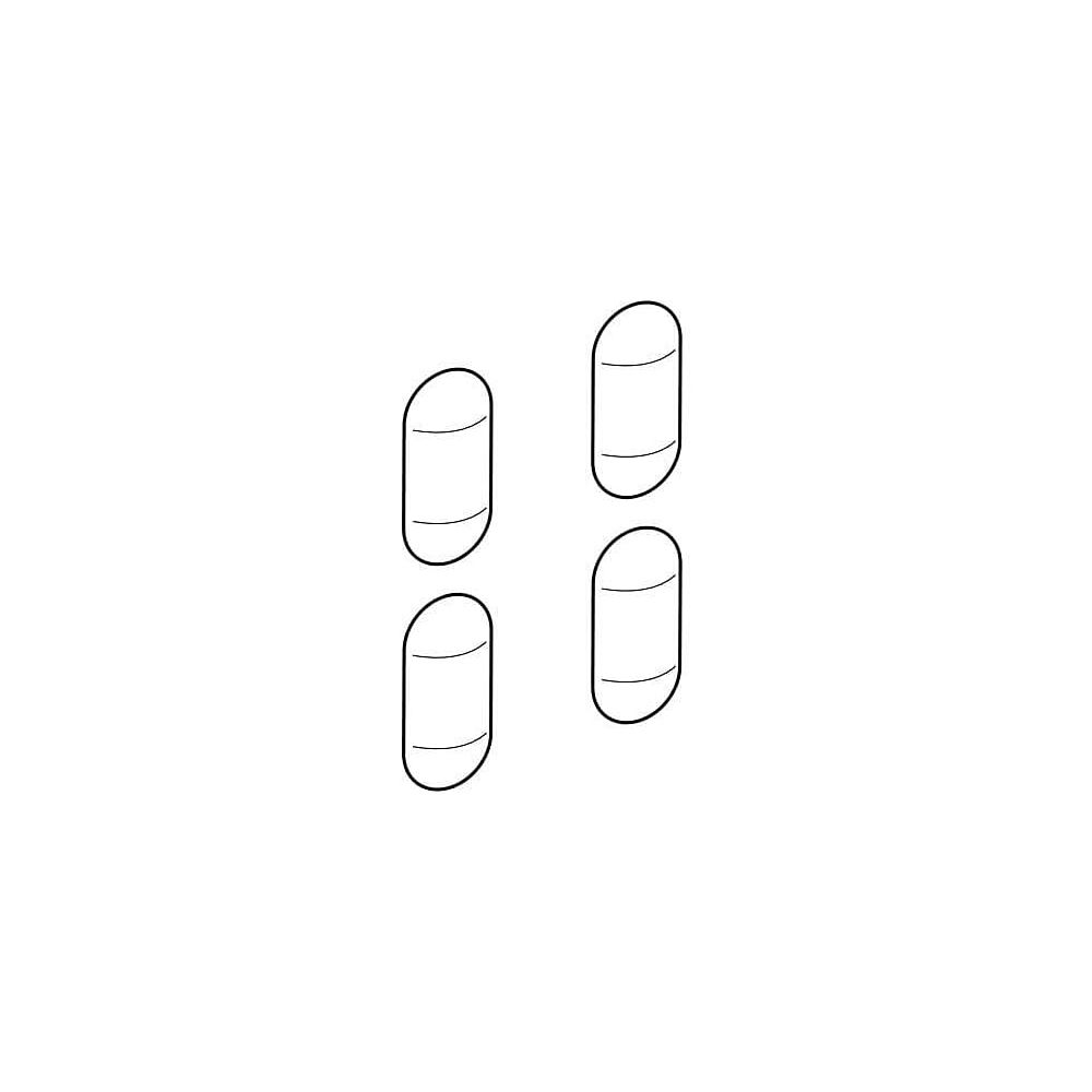 Geberit Set Puffer für WC-Sitzring, 4 Stück... GEBERIT-598014000 4022009323351 (Abb. 1)
