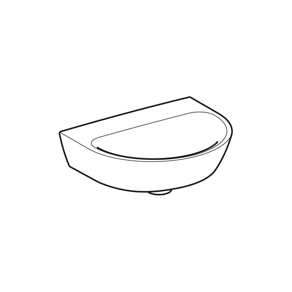 Geberit Renova Handwaschbecken mit asymmetrischem Überlauf, 45x17,3x36cm, ohne Hahnl... GEBERIT-500497011 4025416220541 (Abb. 3)