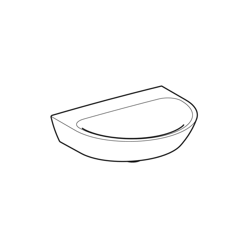 Geberit Renova Handwaschbecken mit asymmetrischem Überlauf, 50x17,3x40cm, ohne Hahnl... GEBERIT-500577018 4025416221074 (Abb. 3)