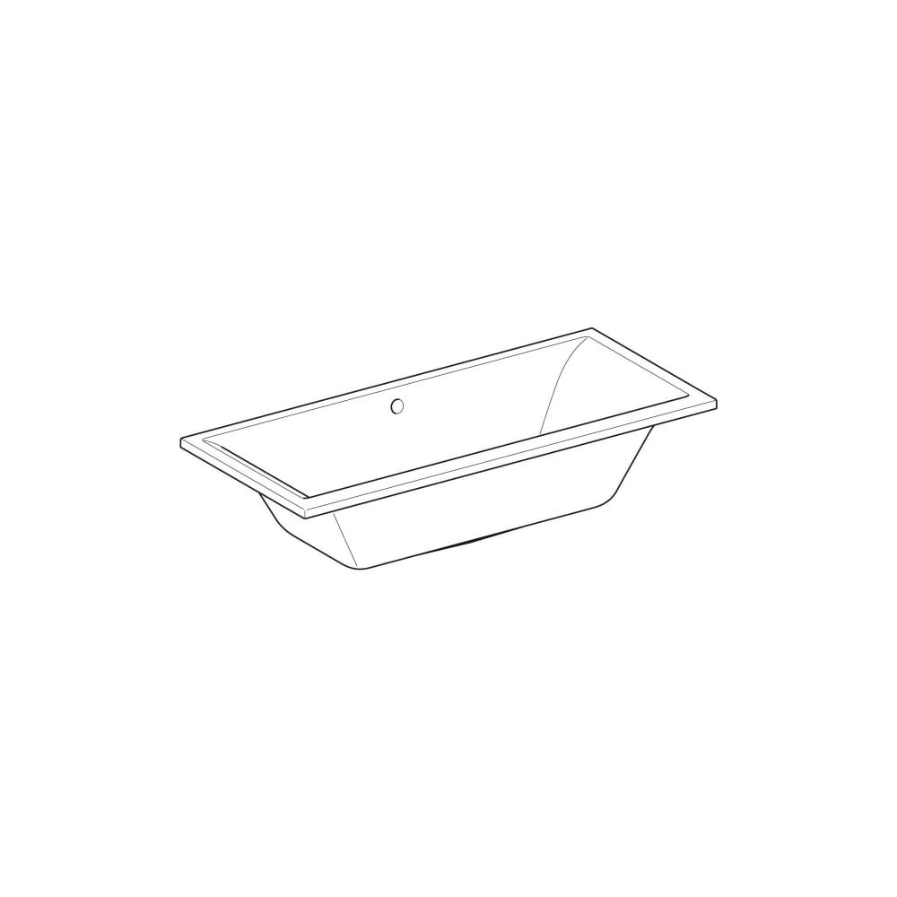 Geberit Renova Plan Rechteckbadewanne Duo 180x80cm, Gesamtvolumen 219l... GEBERIT-554307011 4025410710505 (Abb. 3)
