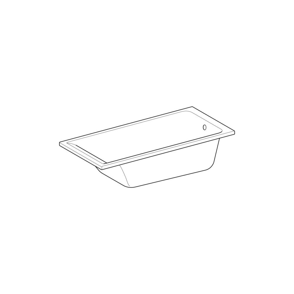 Geberit Renova Plan Rechteckbadewanne 160x75cm, Gesamtvolumen 196l... GEBERIT-554303011 4025410711014 (Abb. 3)