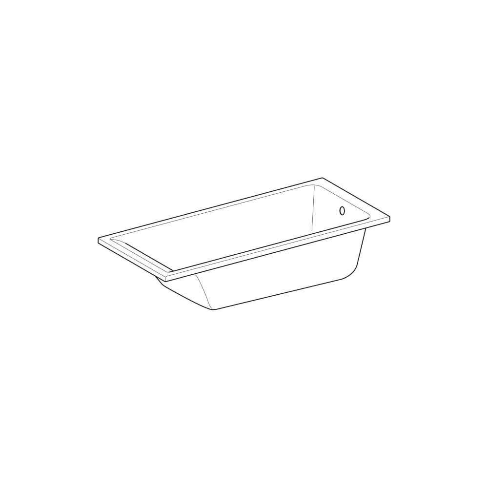 Geberit Renova Plan Rechteckbadewanne 170x75cm, Gesamtvolumen 212l... GEBERIT-554305011 4025410711038 (Abb. 3)
