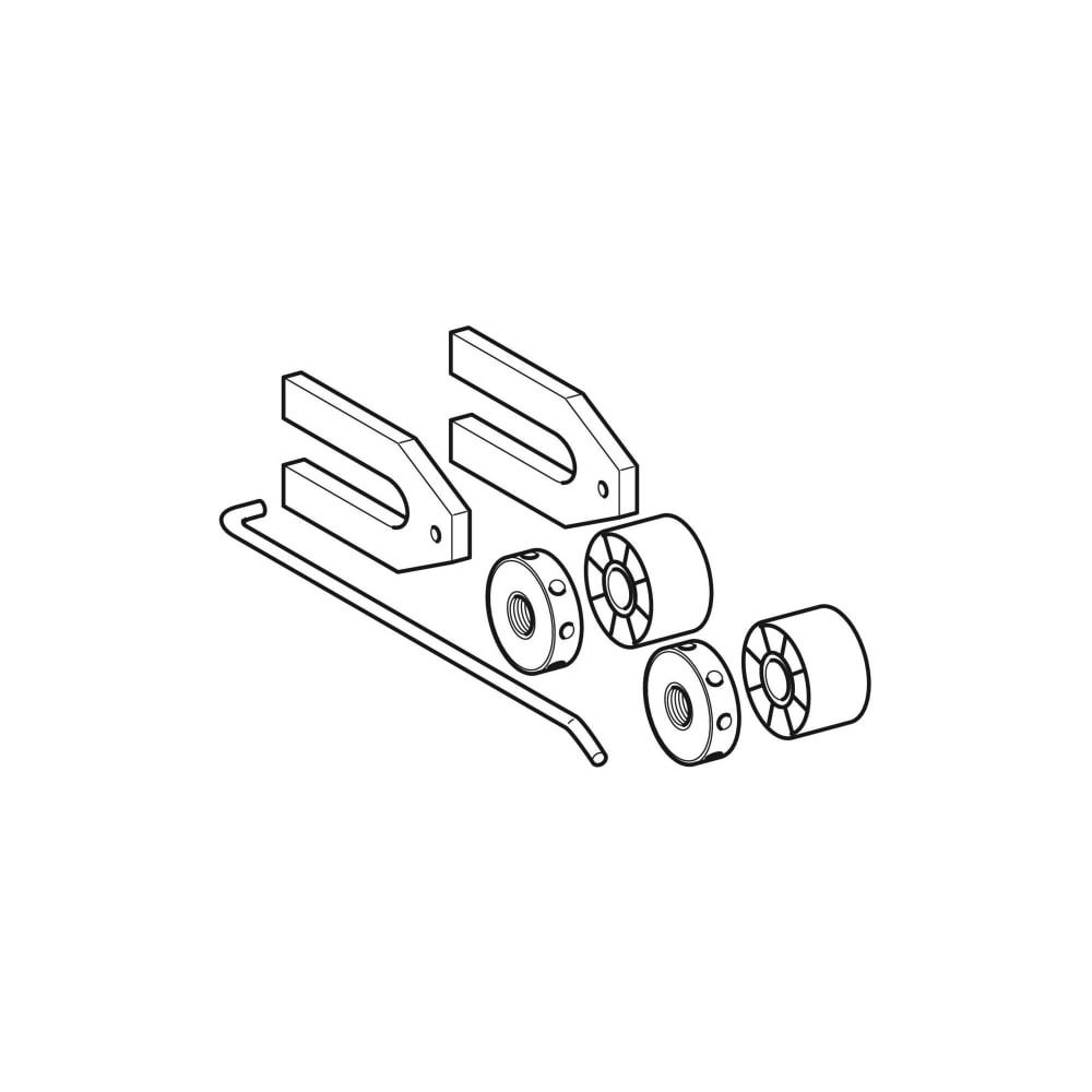 Geberit Befestigungsmaterial für Wand-WC, Befestigung von der Seite, Wandbidet,... GEBERIT-597360000 4022009194760 (Abb. 1)