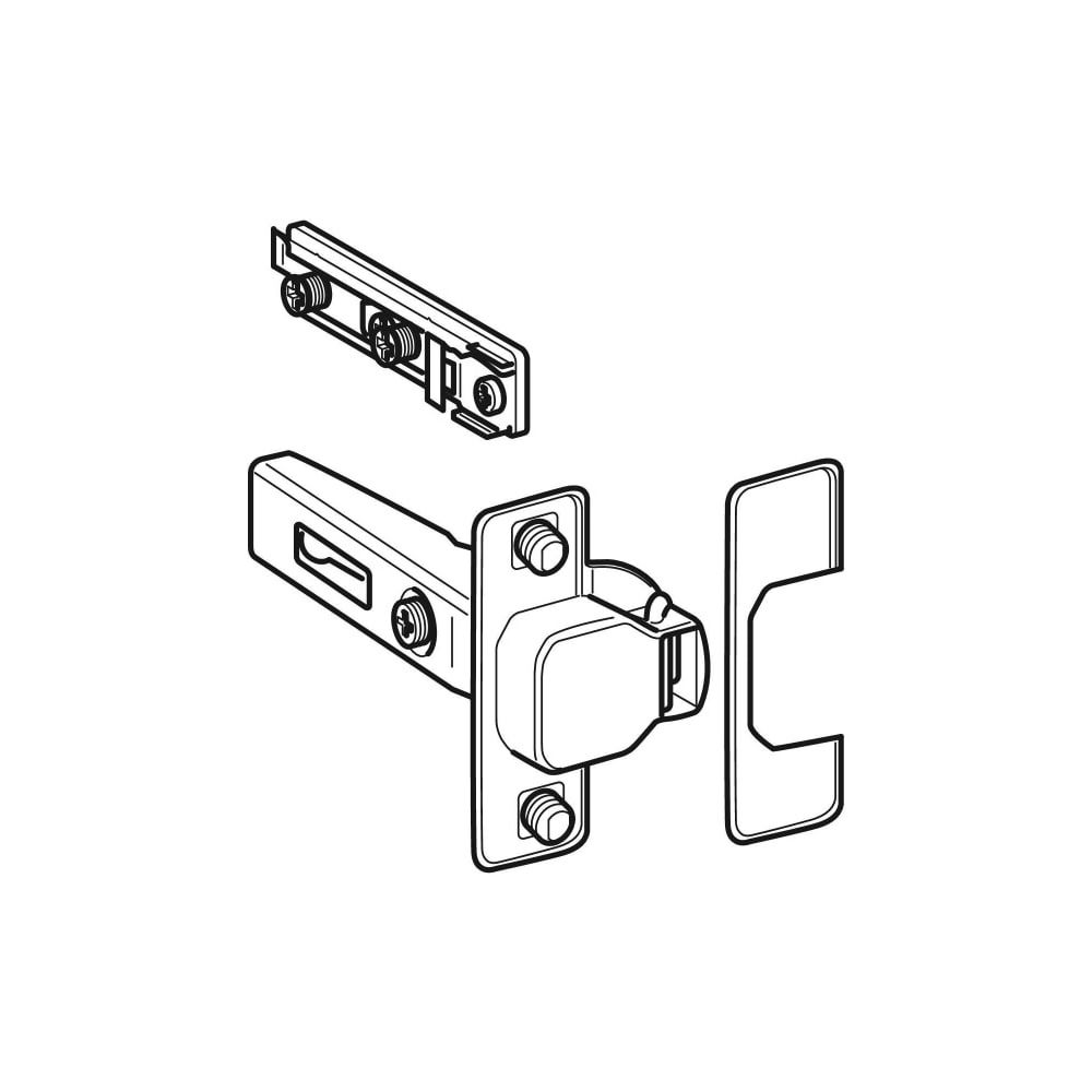 Geberit Scharnier mit Montageplatte, für Renova Plan Waschtischunterschrank... GEBERIT-597714000 4022009314724 (Abb. 1)