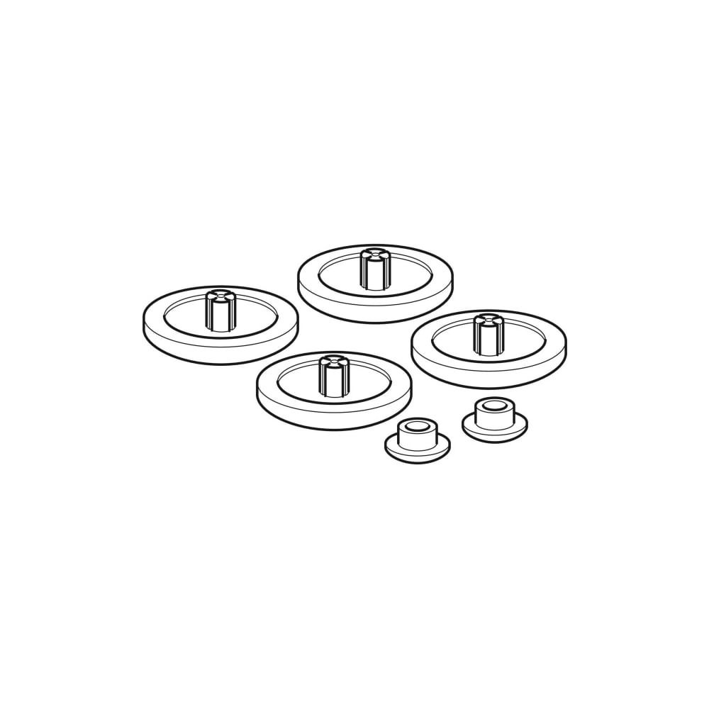 Geberit Set Puffer für WC-Deckel, 2 Stück... GEBERIT-598094000 4022009195552 (Abb. 1)