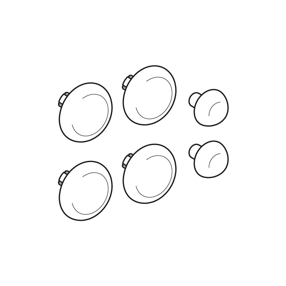 Geberit Set Puffer für WC-Deckel Eurotrend... GEBERIT-598107000 4022009195798 (Abb. 1)