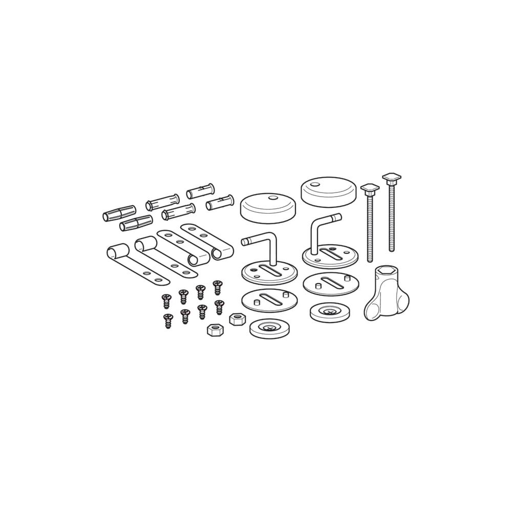 Geberit Set Scharniere für WC-Sitz Romantik, Edelstahl... GEBERIT-597003000 4022009194203 (Abb. 1)