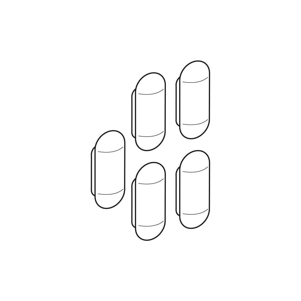 Geberit Set Puffer für Bidetsitz, 5 Stück... GEBERIT-598031000 4022009253580 (Abb. 1)