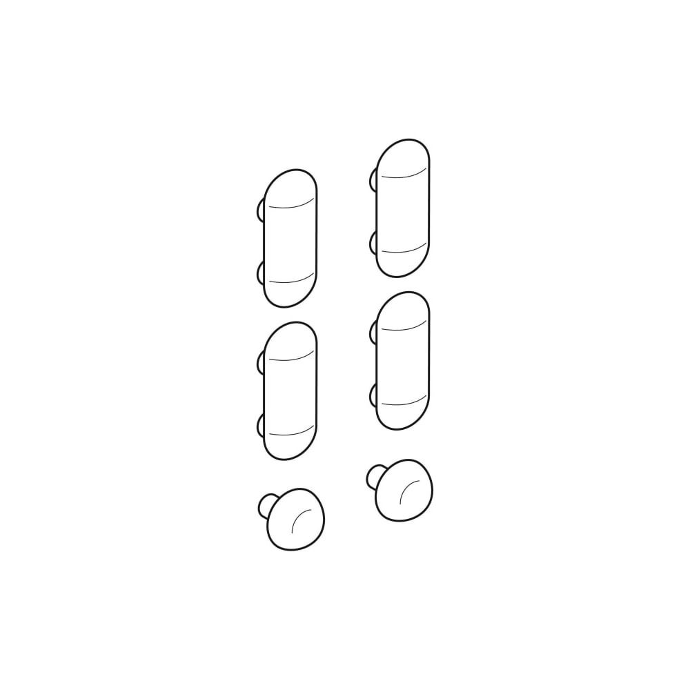 Geberit Renova Set Puffer für WC-Deckel, 6 Stück... GEBERIT-598123000 4022009195927 (Abb. 1)