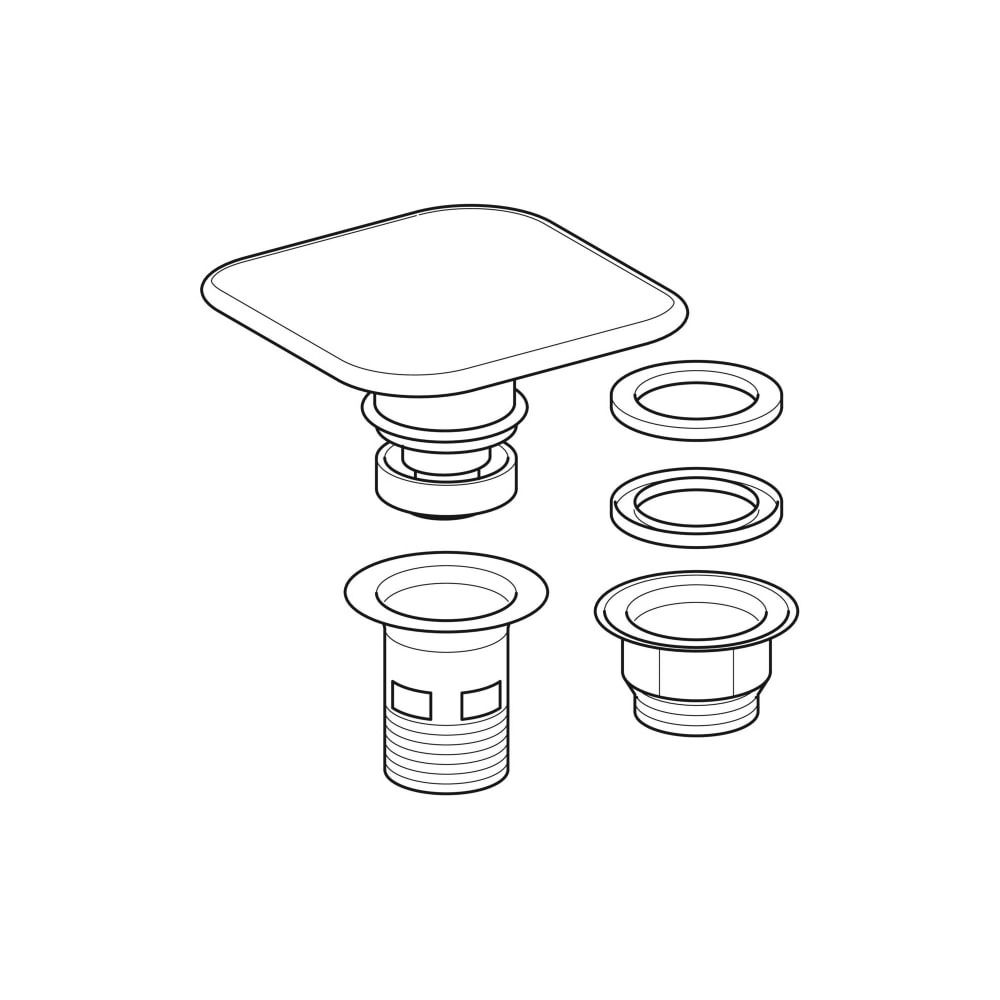 Geberit Ablaufdeckel für Waschtisch Citterio... GEBERIT-595765000 4022009323894 (Abb. 1)
