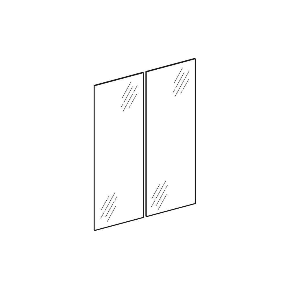 Geberit Set Türen für Option Basic für Spiegelschrank, Breite 60cm... GEBERIT-595364000 4022009368444 (Abb. 1)
