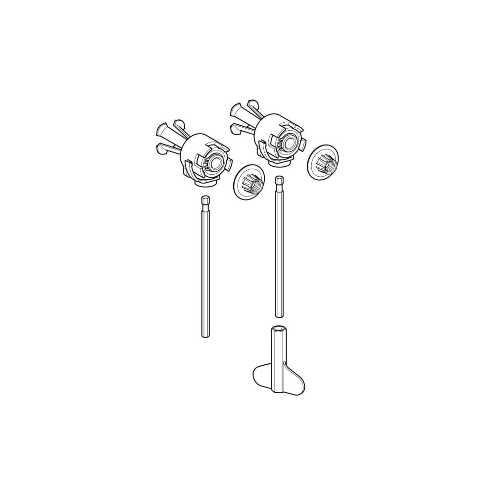 Geberit Befestigungsmaterial für Wand-Bidet, Wand-WC, Montage von unten, Typ EFF2... GEBERIT-597217000 4022009354089 (Abb. 3)
