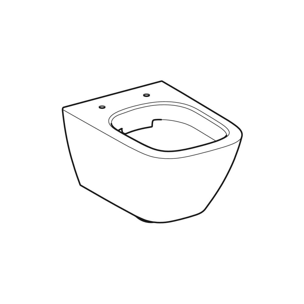 Geberit Smyle Square Wand-WC Tiefspüler Rimfree, Ausladung 49cm, KeraTect, Weiß... GEBERIT-500379018 4025416211884 (Abb. 3)