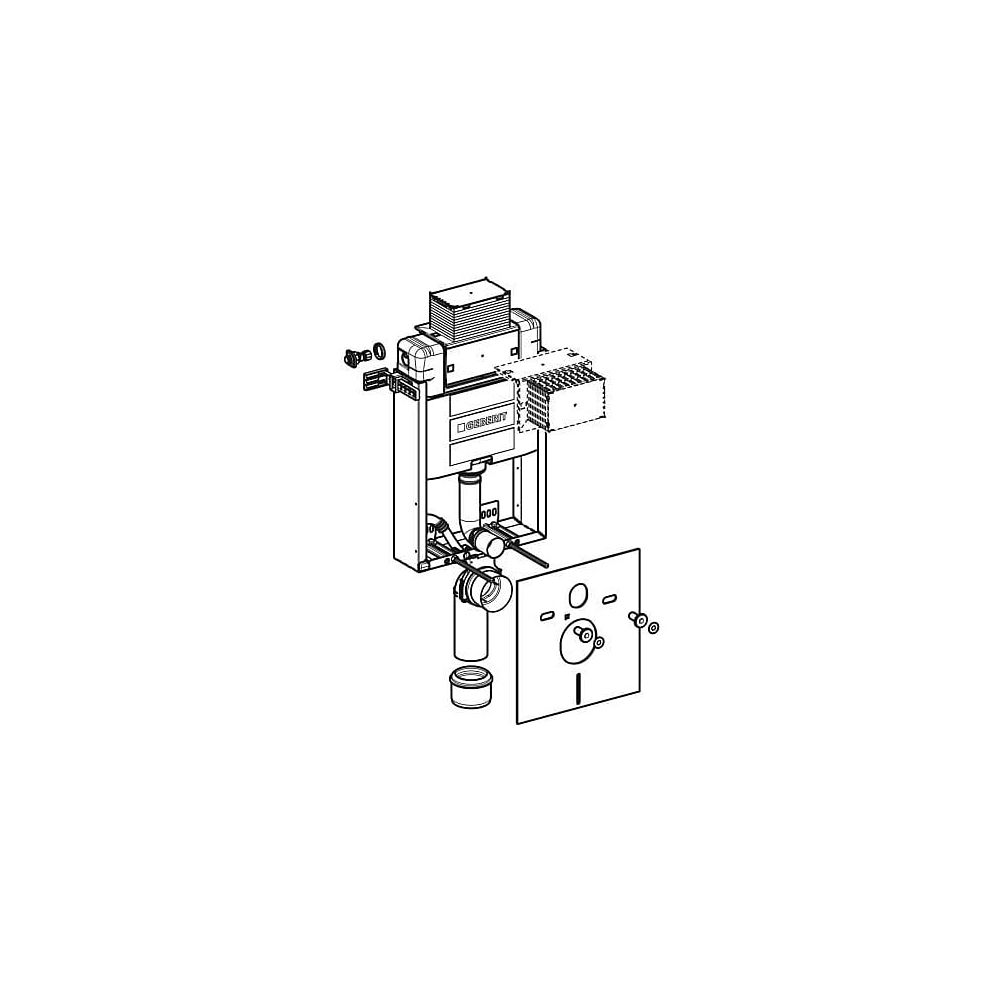 Geberit Kombifix Element für Wand-WC 98cm, mit Omega Unterputzspülkasten 12cm... GEBERIT-110010001 4025416301738 (Abb. 4)