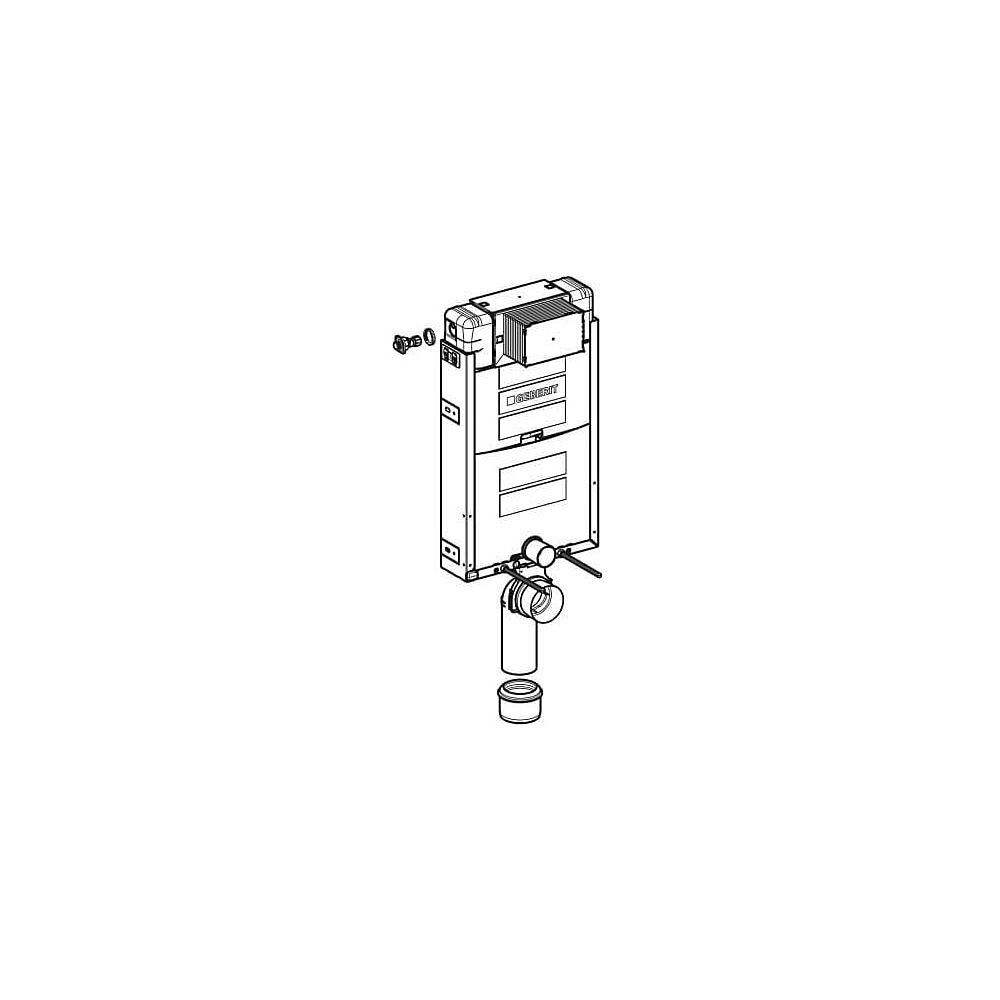 Geberit Kombifix Element für Wand-WC 106cm, mit Omega Unterputzspülkasten 12cm... GEBERIT-110020001 4025416301769 (Abb. 4)