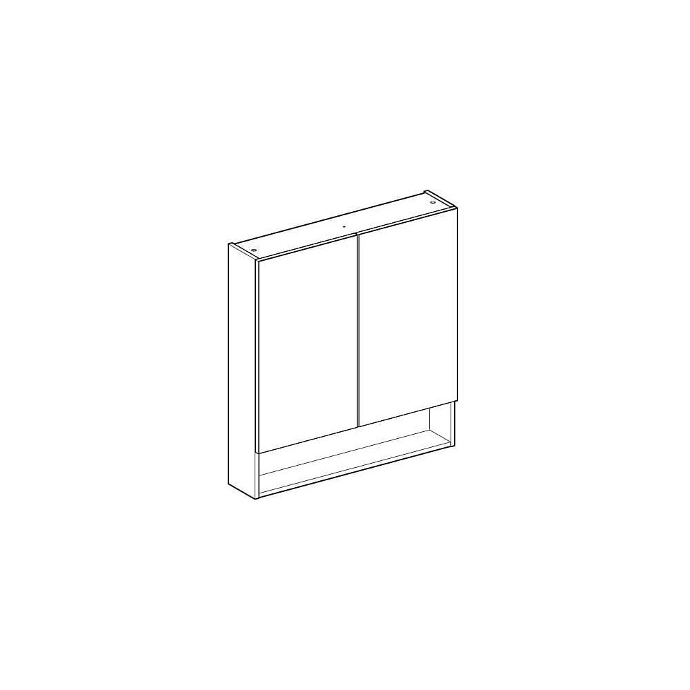 Geberit Renova Plan Spiegelschrank mit 2 Türen, 78,8x85x17,5cm, Lava lackiert matt... GEBERIT-502366JK1 4025410685209 (Abb. 3)