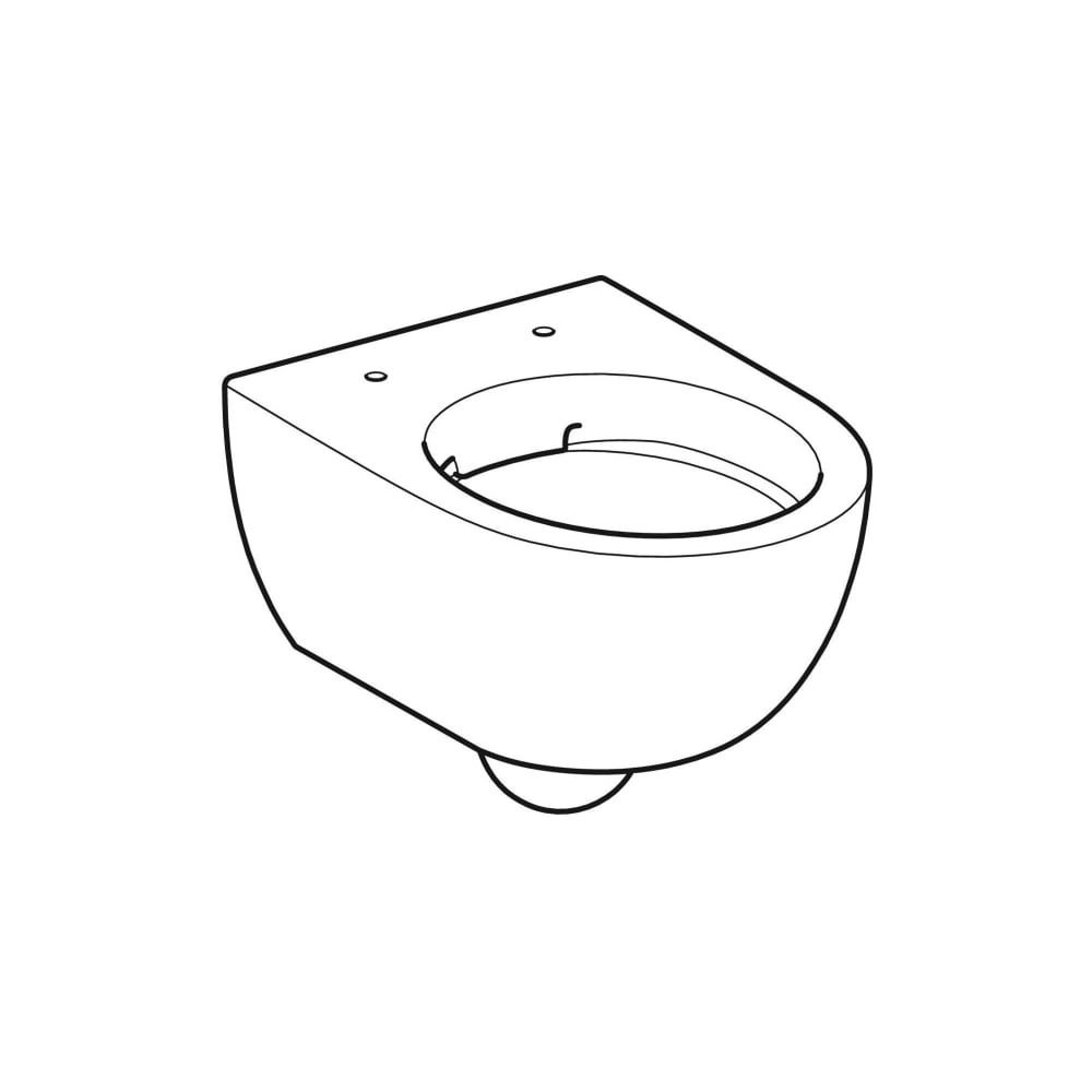 Geberit Renova Compact Wand-WC Tiefspüler, verkürzte Ausladung, geschlossene Form, R... GEBERIT-500377011 4025416518563 (Abb. 3)