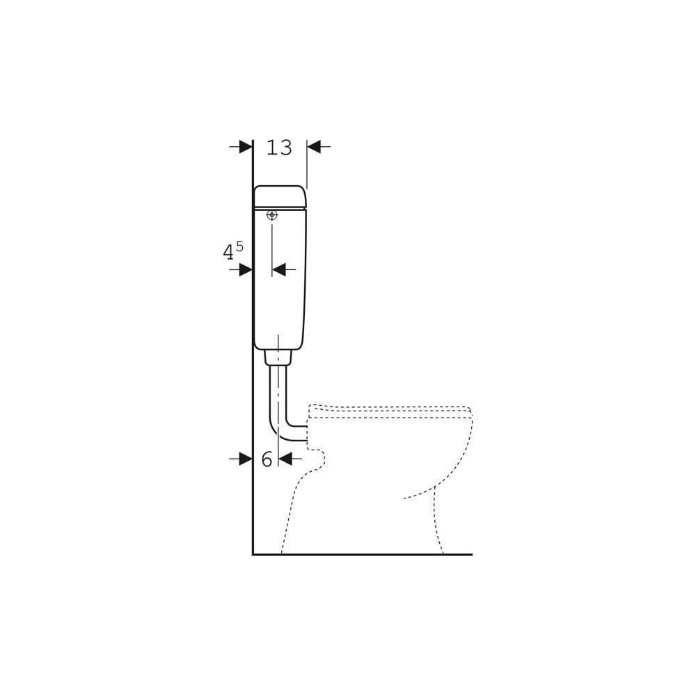 Geberit Aufputz 127 Aufputzspülkasten Spül-Stopp-Spülung, mit verschraubtem Spülkast... GEBERIT-127014111 4025416009443 (Abb. 9)