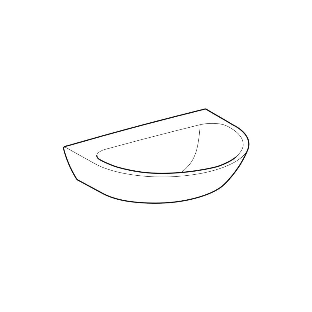 Geberit Renova Waschtisch, Breite 65cm, Tiefe 50cm, ohne Hahnloch, ohne Überlauf, We... GEBERIT-500664018 4025416139904 (Abb. 3)